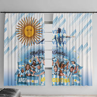 Argentina 2024 Football Champions Window Curtain Vamos La Seleccion Otra Vez Juntos - Wonder Print Shop