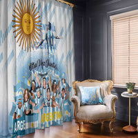 Argentina 2024 Football Champions Window Curtain Vamos La Seleccion Otra Vez Juntos - Wonder Print Shop