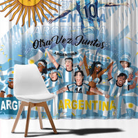Argentina 2024 Football Champions Window Curtain Vamos La Seleccion Otra Vez Juntos - Wonder Print Shop