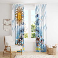 Argentina 2024 Football Champions Window Curtain Vamos La Seleccion Otra Vez Juntos - Wonder Print Shop
