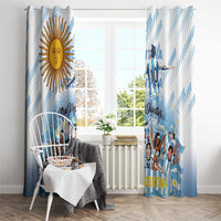 Argentina 2024 Football Champions Window Curtain Vamos La Seleccion Otra Vez Juntos - Wonder Print Shop