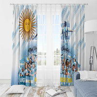 Argentina 2024 Football Champions Window Curtain Vamos La Seleccion Otra Vez Juntos - Wonder Print Shop