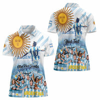 Argentina 2024 Football Champions Women Polo Shirt Vamos La Seleccion Otra Vez Juntos - Wonder Print Shop