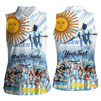 Argentina 2024 Football Champions Women Sleeveless Polo Shirt Vamos La Seleccion Otra Vez Juntos - Wonder Print Shop