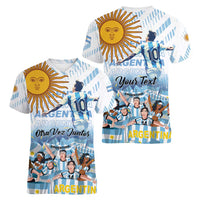 Argentina 2024 Football Champions Women V-Neck T-Shirt Vamos La Seleccion Otra Vez Juntos - Wonder Print Shop