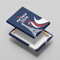 France 2024 Bonjour Canvas Wall Art Eiffel Tower Gallic Rooster - Wonder Print Shop