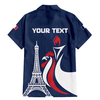 Personalized France 2024 Bonjour Family Matching Mermaid Dress and Hawaiian Shirt Eiffel Tower Gallic Rooster - Wonder Print Shop