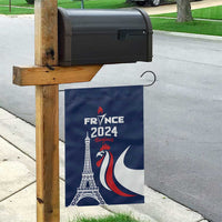 France 2024 Bonjour Garden Flag Eiffel Tower Gallic Rooster - Wonder Print Shop