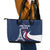 France 2024 Bonjour Leather Tote Bag Eiffel Tower Gallic Rooster - Wonder Print Shop