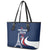 France 2024 Bonjour Leather Tote Bag Eiffel Tower Gallic Rooster - Wonder Print Shop
