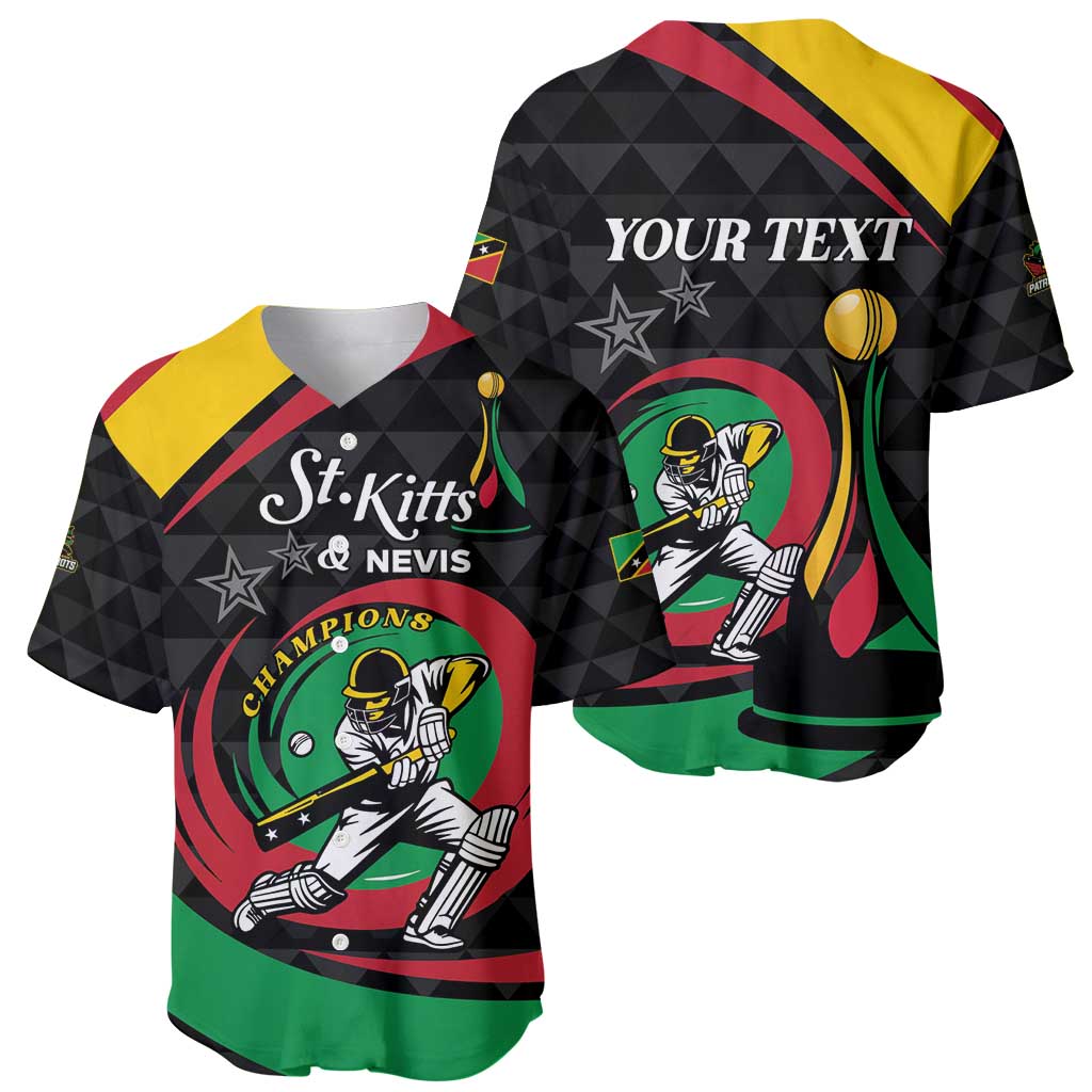 Personalized Saint Kitts and Nevis Cricket Champions Baseball Jersey - Wonder Print Shop