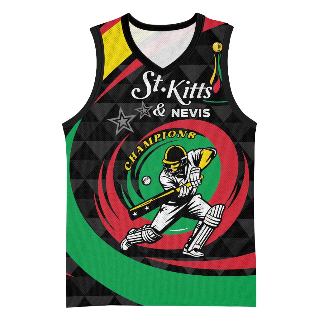 Personalized Saint Kitts and Nevis Cricket Champions Basketball Jersey - Wonder Print Shop