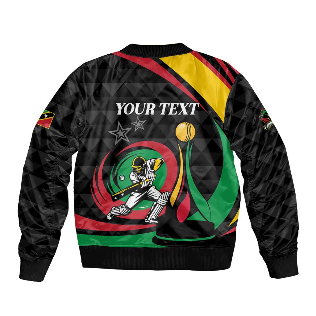 Personalized Saint Kitts and Nevis Cricket Champions Bomber Jacket - Wonder Print Shop
