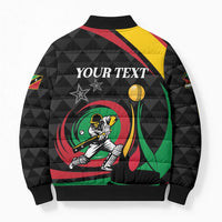 Personalized Saint Kitts and Nevis Cricket Champions Bomber Puffer Jacket - Wonder Print Shop