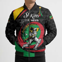 Personalized Saint Kitts and Nevis Cricket Champions Bomber Puffer Jacket - Wonder Print Shop