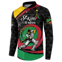 Personalized Saint Kitts and Nevis Cricket Champions Button Sweatshirt - Wonder Print Shop