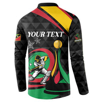 Personalized Saint Kitts and Nevis Cricket Champions Button Sweatshirt - Wonder Print Shop