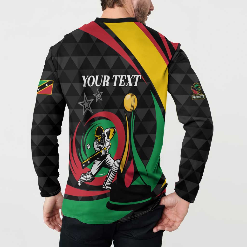 Personalized Saint Kitts and Nevis Cricket Champions Button Sweatshirt - Wonder Print Shop