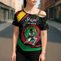 Personalized Saint Kitts and Nevis Cricket Champions Cross Shoulder Shirt - Wonder Print Shop