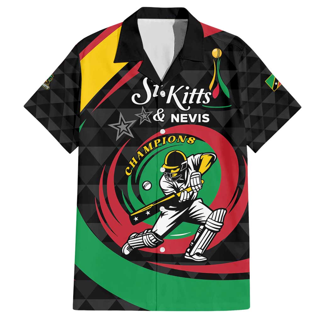 Personalized Saint Kitts and Nevis Cricket Champions Hawaiian Shirt - Wonder Print Shop
