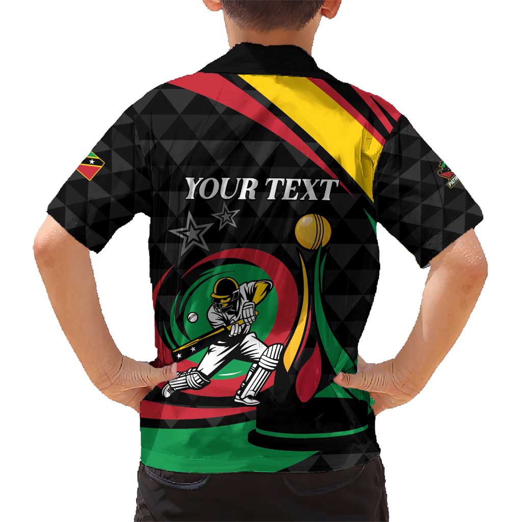 Personalized Saint Kitts and Nevis Cricket Champions Kid Hawaiian Shirt - Wonder Print Shop