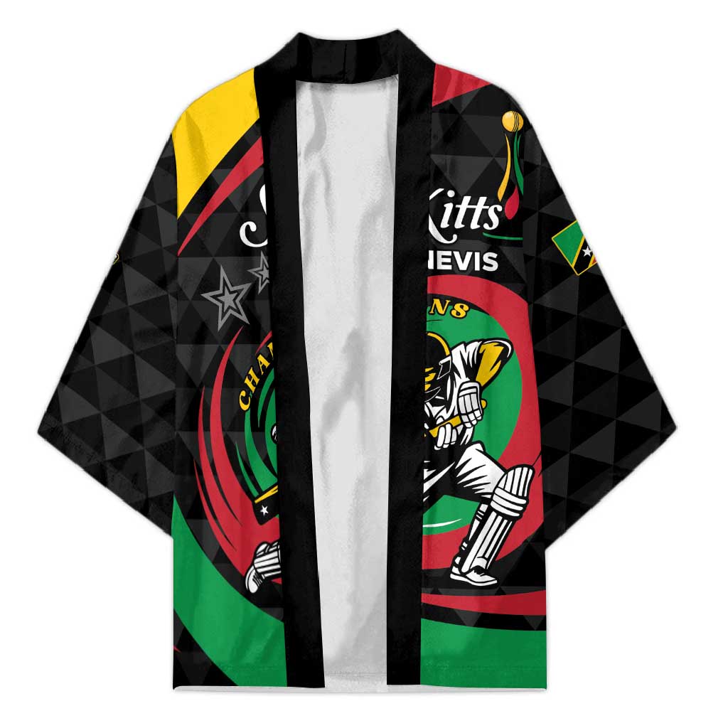 Personalized Saint Kitts and Nevis Cricket Champions Kimono - Wonder Print Shop