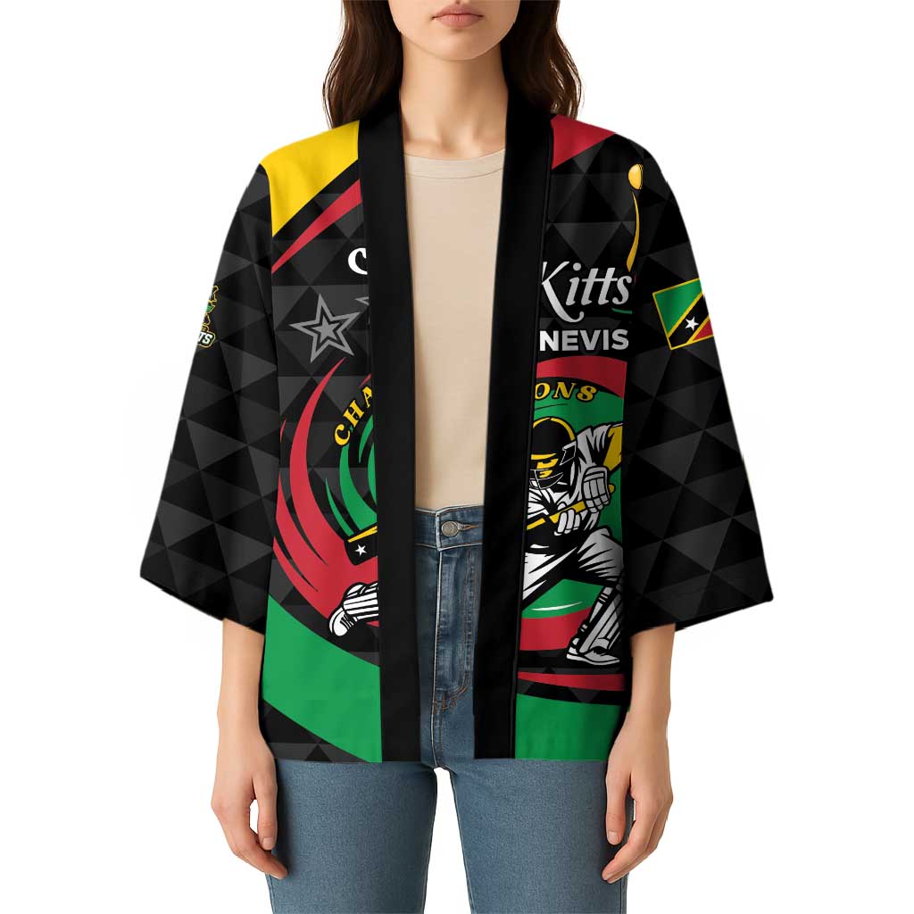 Personalized Saint Kitts and Nevis Cricket Champions Kimono - Wonder Print Shop