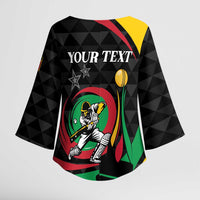 Personalized Saint Kitts and Nevis Cricket Champions Kimono Sleeve Blouse - Wonder Print Shop