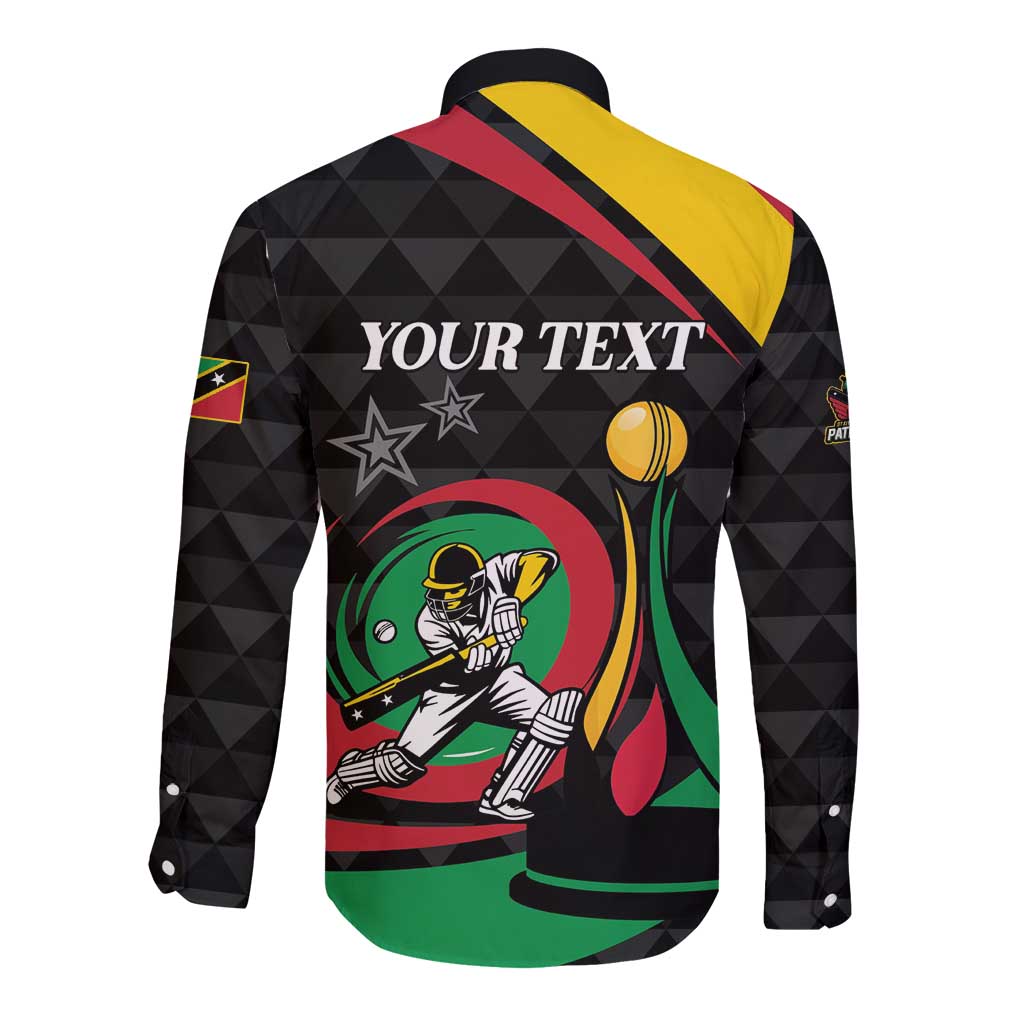 Personalized Saint Kitts and Nevis Cricket Champions Long Sleeve Button Shirt - Wonder Print Shop