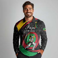 Personalized Saint Kitts and Nevis Cricket Champions Long Sleeve Polo Shirt - Wonder Print Shop