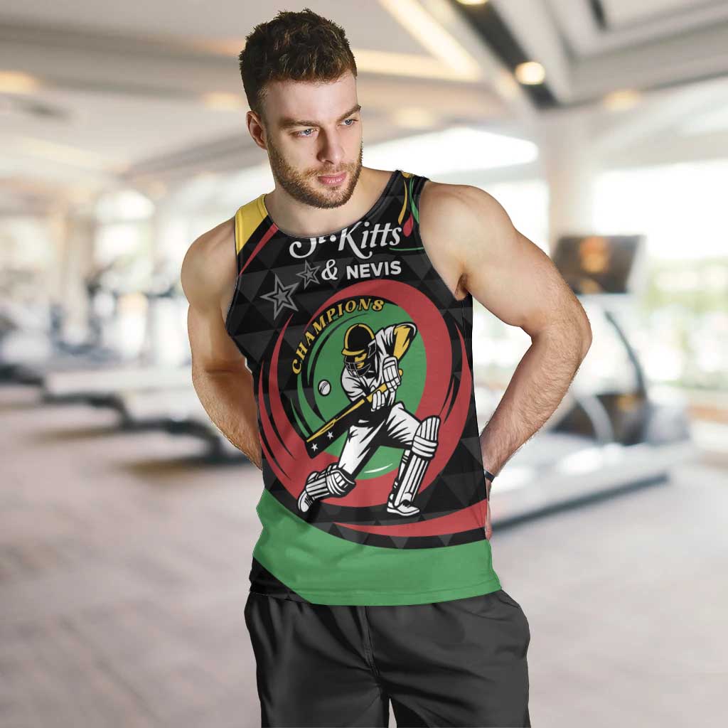 Personalized Saint Kitts and Nevis Cricket Champions Men Tank Top - Wonder Print Shop