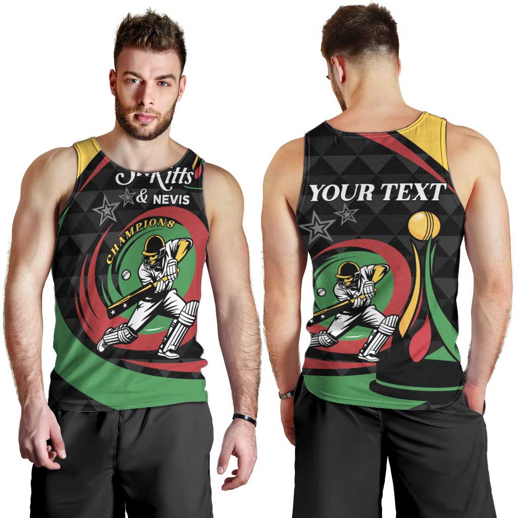 Personalized Saint Kitts and Nevis Cricket Champions Men Tank Top - Wonder Print Shop