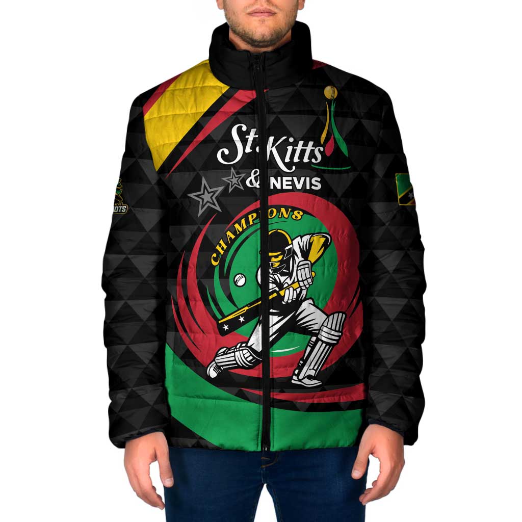 Personalized Saint Kitts and Nevis Cricket Champions Padded Jacket - Wonder Print Shop