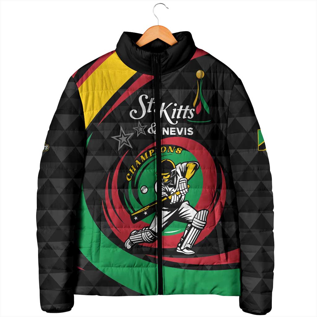 Personalized Saint Kitts and Nevis Cricket Champions Padded Jacket - Wonder Print Shop