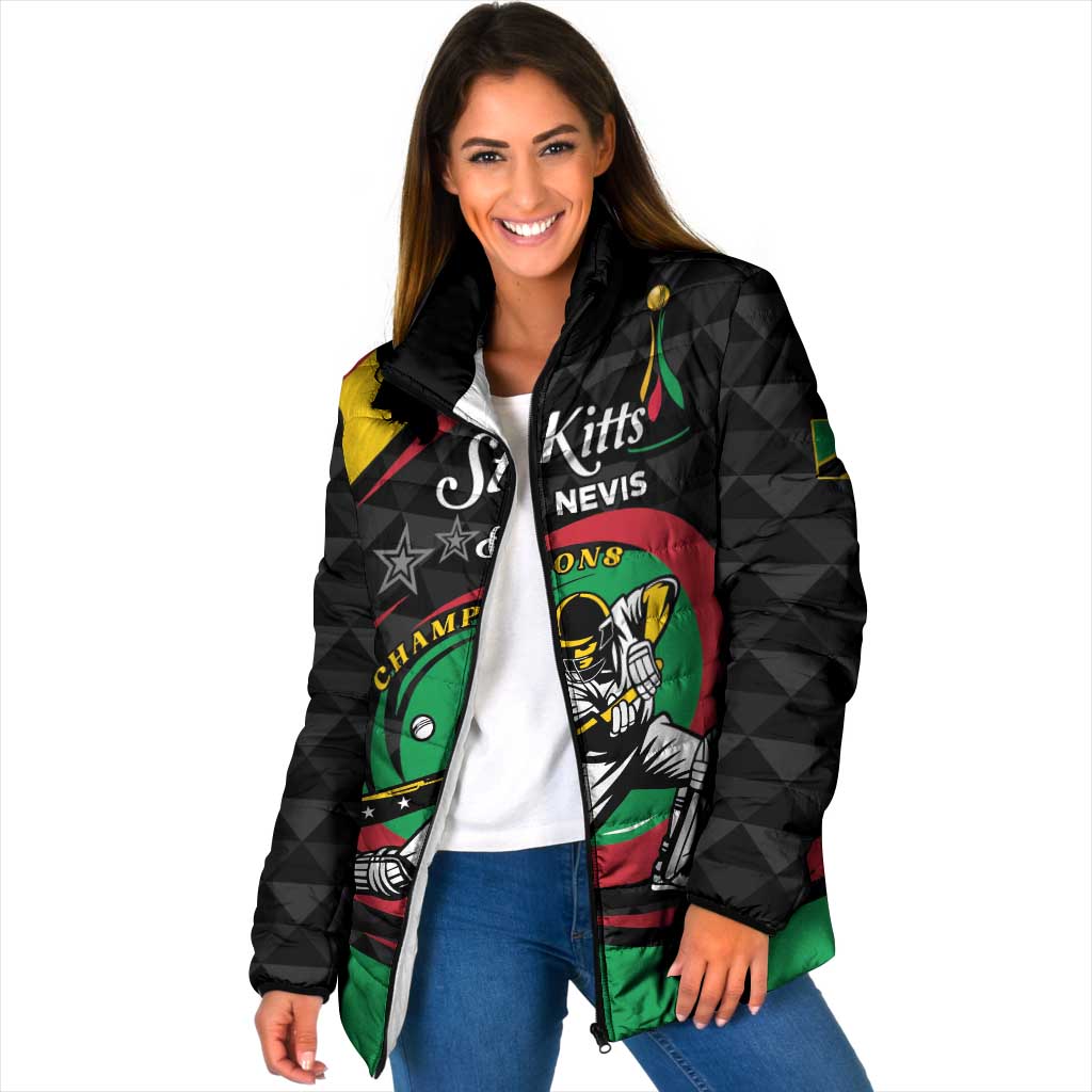 Personalized Saint Kitts and Nevis Cricket Champions Padded Jacket - Wonder Print Shop