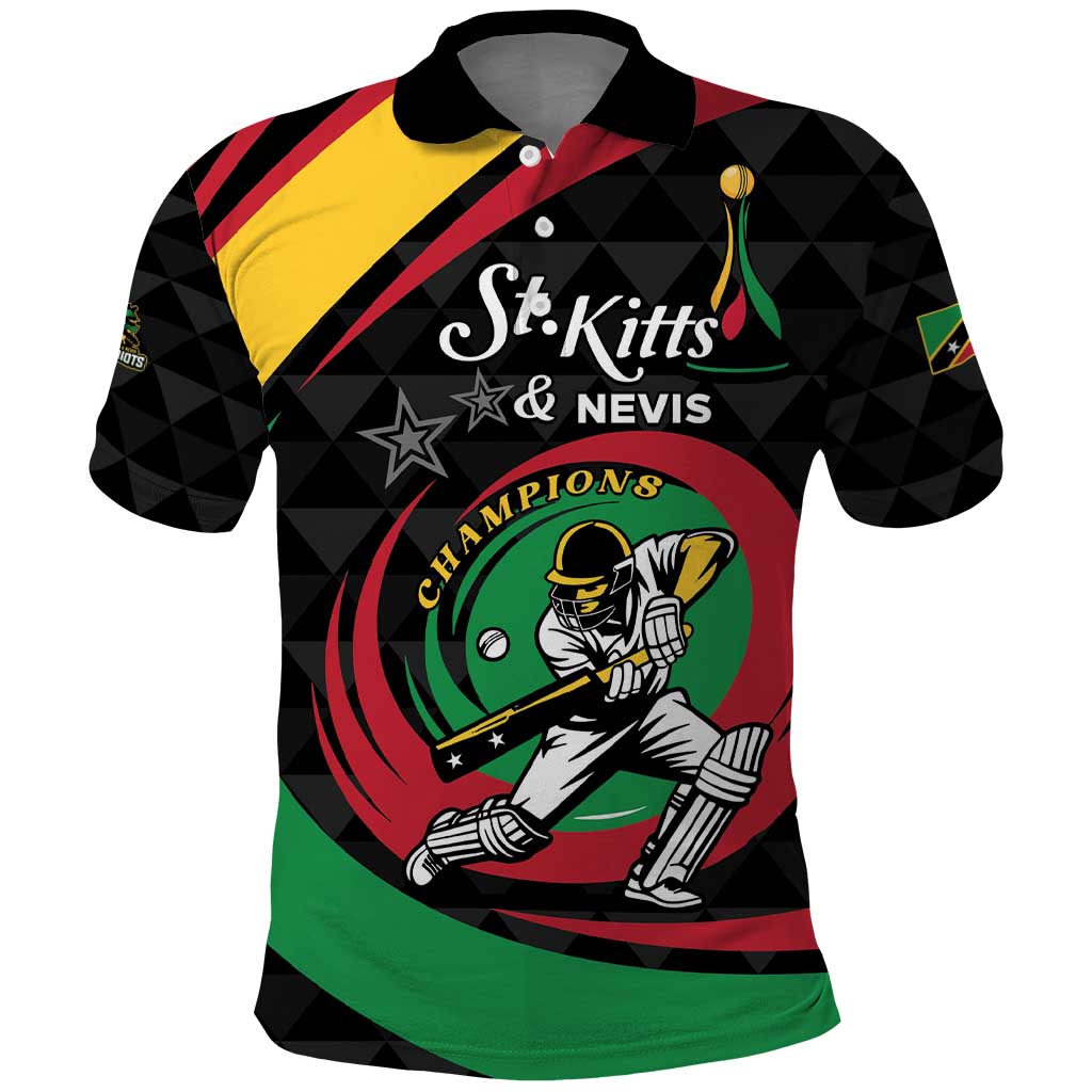 Personalized Saint Kitts and Nevis Cricket Champions Polo Shirt - Wonder Print Shop