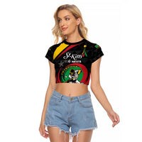 Personalized Saint Kitts and Nevis Cricket Champions Raglan Cropped T Shirt - Wonder Print Shop