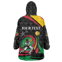 Personalized Saint Kitts and Nevis Cricket Champions Wearable Blanket Hoodie - Wonder Print Shop