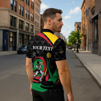 Personalized Saint Kitts and Nevis Cricket Champions Zipper Polo Shirt - Wonder Print Shop