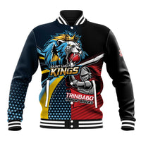 Knight Riders Trinbago Vs Kings St Lucia Cricket Baseball Jacket - Wonder Print Shop