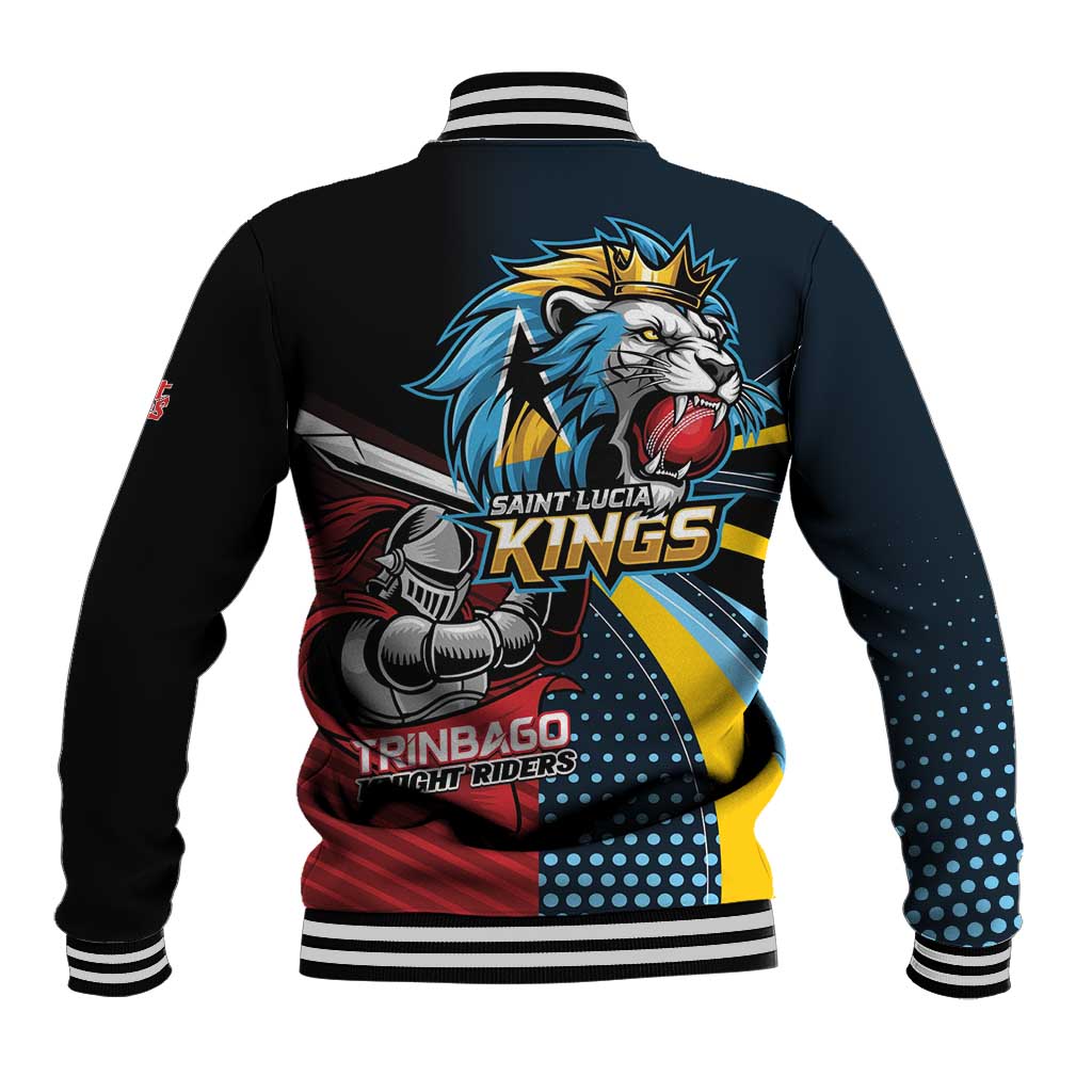 Knight Riders Trinbago Vs Kings St Lucia Cricket Baseball Jacket - Wonder Print Shop