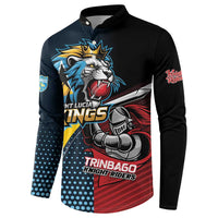 Knight Riders Trinbago Vs Kings St Lucia Cricket Button Sweatshirt - Wonder Print Shop