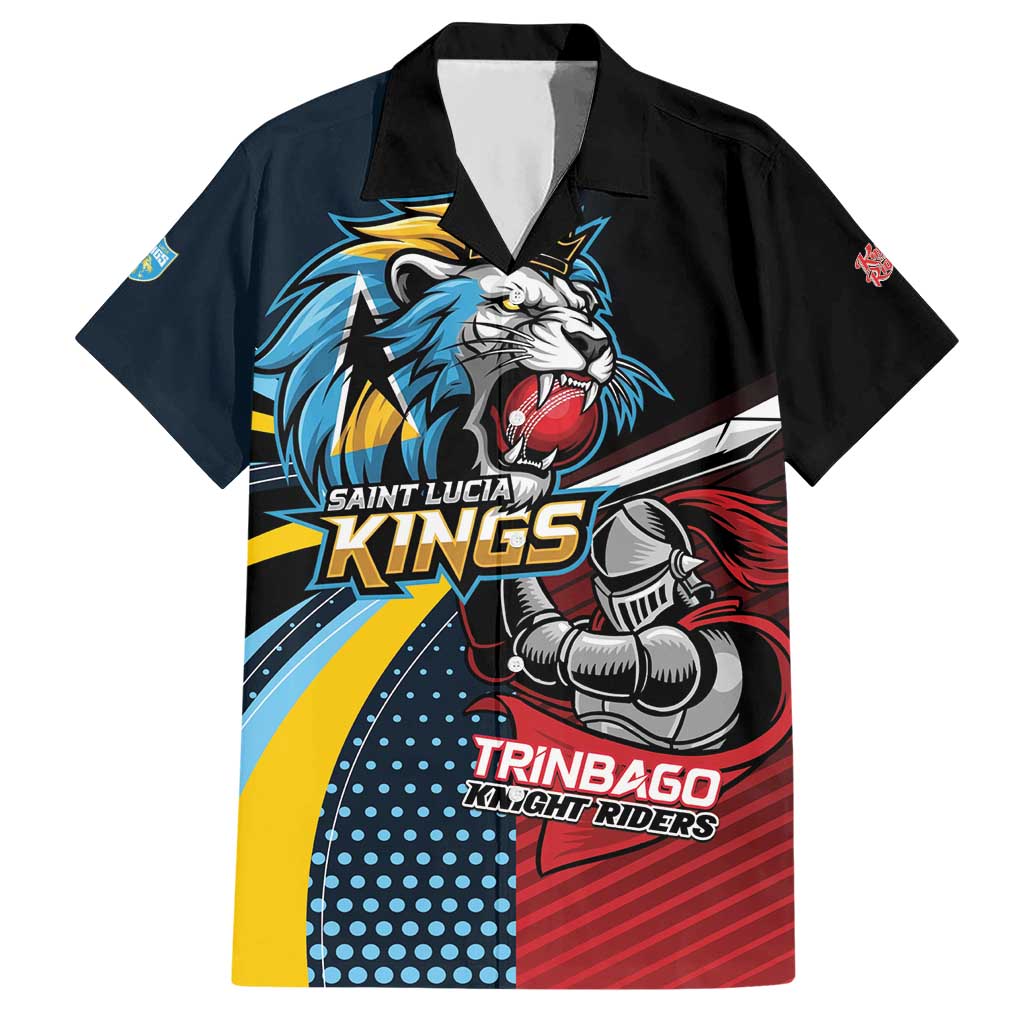 Knight Riders Trinbago Vs Kings St Lucia Cricket Hawaiian Shirt - Wonder Print Shop