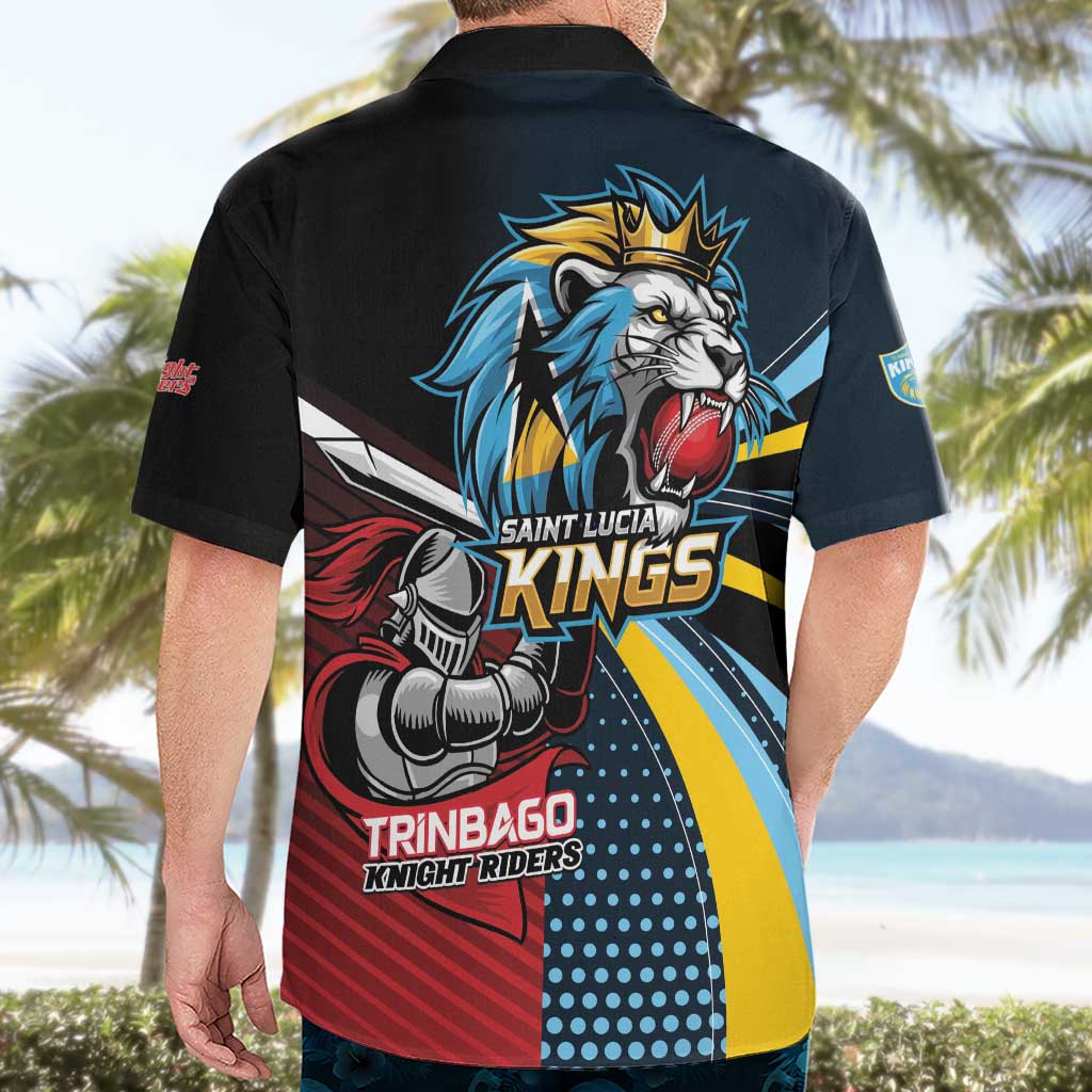 Knight Riders Trinbago Vs Kings St Lucia Cricket Hawaiian Shirt - Wonder Print Shop