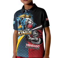 Knight Riders Trinbago Vs Kings St Lucia Cricket Kid Polo Shirt - Wonder Print Shop