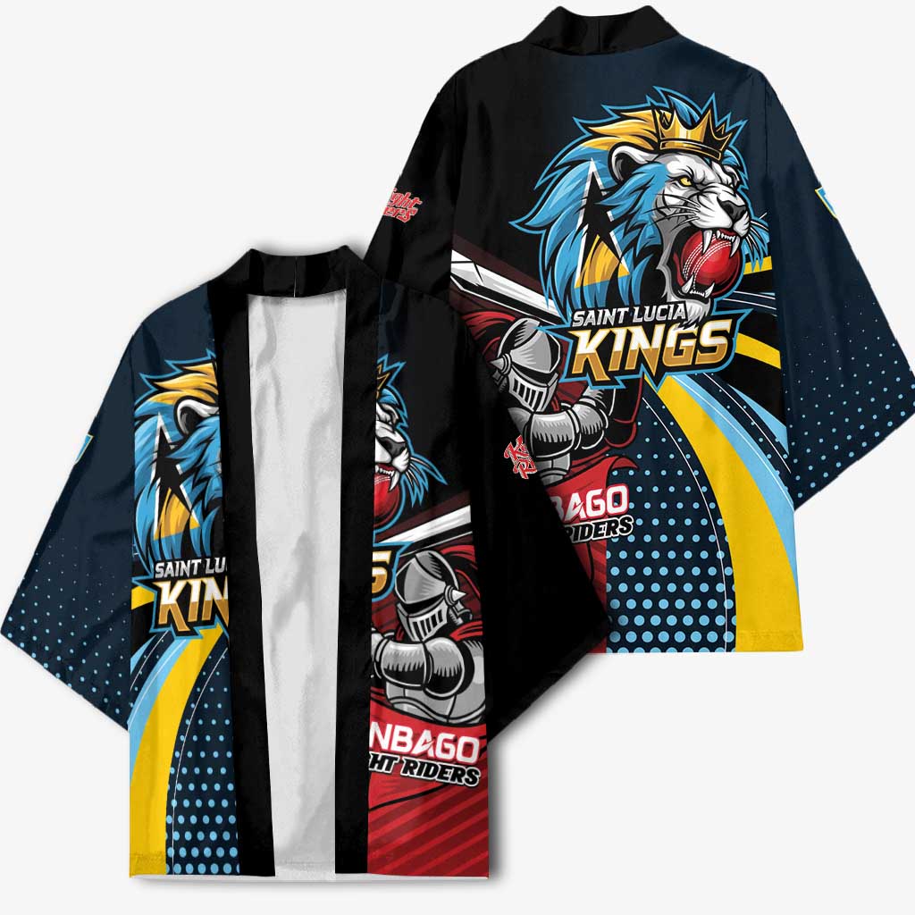 Knight Riders Trinbago Vs Kings St Lucia Cricket Kimono - Wonder Print Shop