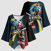 Knight Riders Trinbago Vs Kings St Lucia Cricket Kimono Sleeve Blouse - Wonder Print Shop