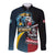 Knight Riders Trinbago Vs Kings St Lucia Cricket Long Sleeve Button Shirt - Wonder Print Shop