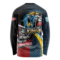 Knight Riders Trinbago Vs Kings St Lucia Cricket Long Sleeve Shirt - Wonder Print Shop