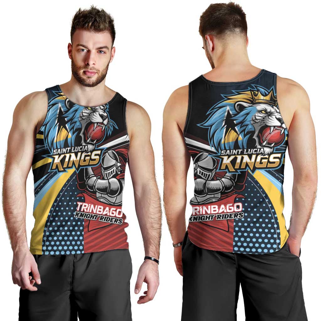 Knight Riders Trinbago Vs Kings St Lucia Cricket Men Tank Top - Wonder Print Shop
